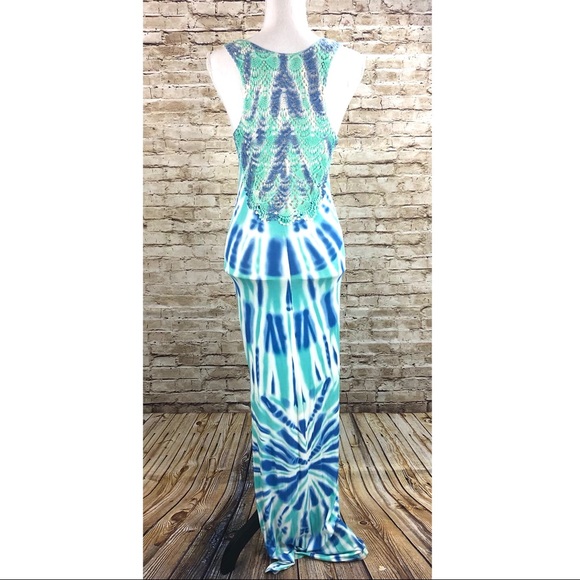 Felicity & Coco Crochet Back Tie Dye Maxi Dress - Picture 4 of 5